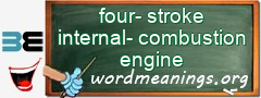 WordMeaning blackboard for four-stroke internal-combustion engine
